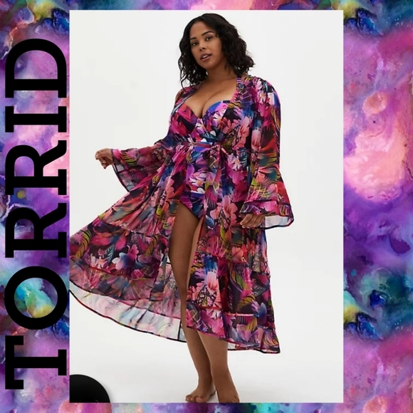 torrid Other - Torrid Size 2 or 2X Leaves Maxi Beach Cover-Up!